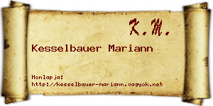 Kesselbauer Mariann névjegykártya